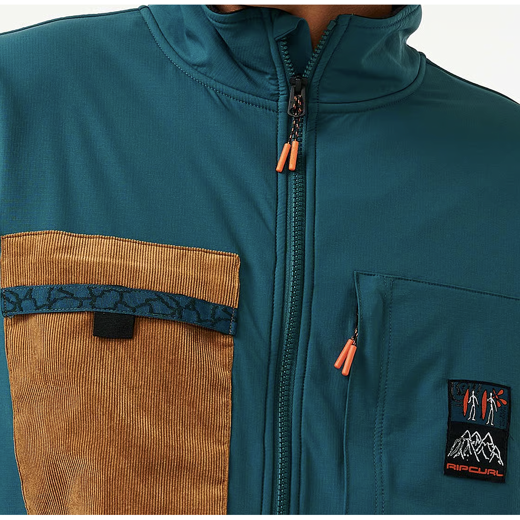 Polar Rip Curl Anti Series Journey Zip Crew - Blue Green