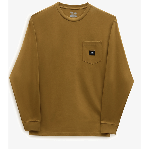Camiseta Manga Larga Vans Woven Patch Pocket - Wood