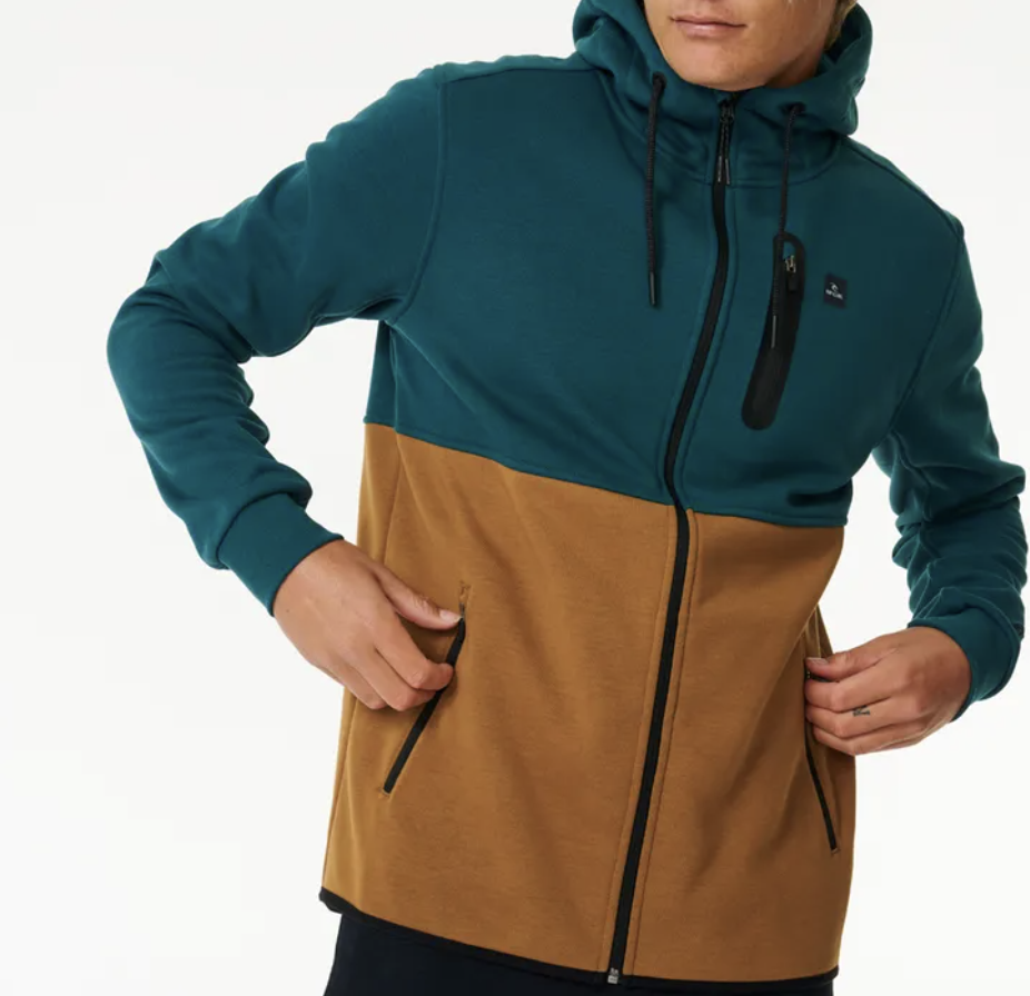 Chaqueta Polar Rip Curl Anti Series Departed - Blue Green