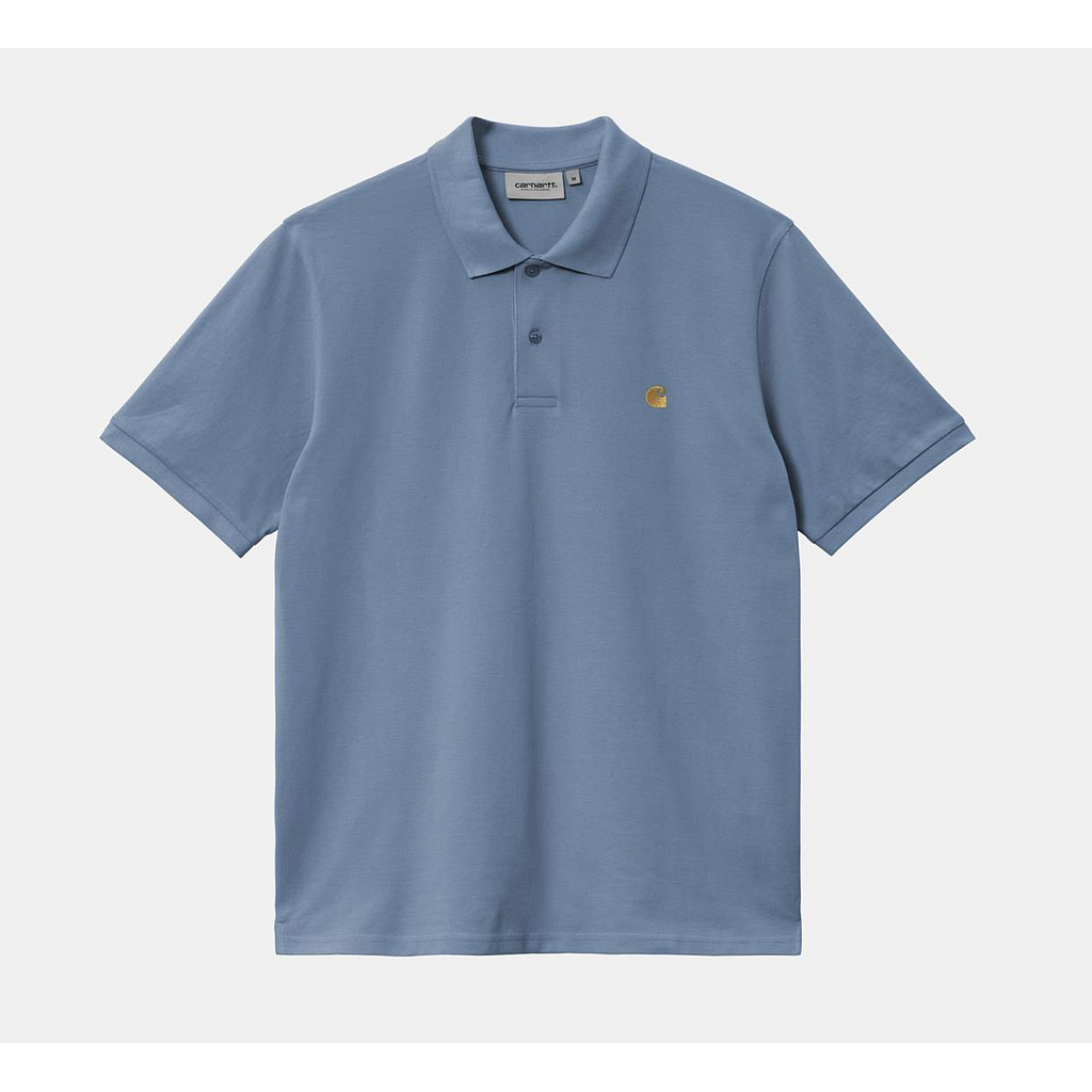 Polo Carhartt Wip Chase Pique - Sorrent/Gold
