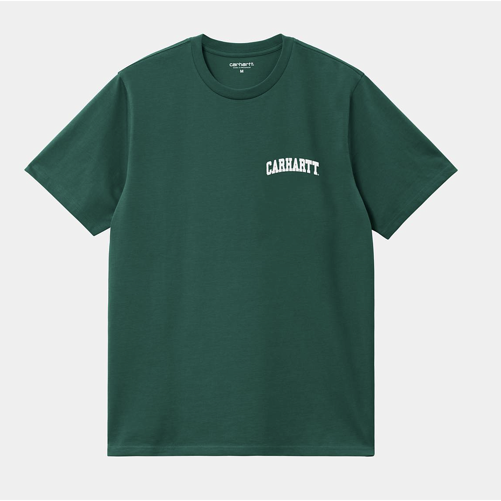 Camiseta Carhartt Wip University Script - Chervil / White