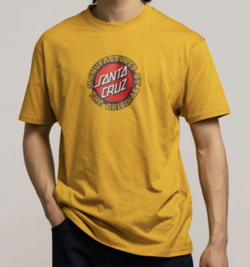 Camiseta Santa Cruz Speed MFG Dot Front - Gold