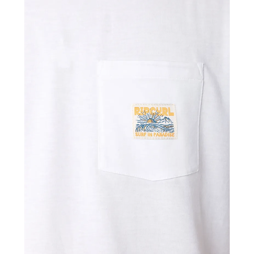 Camiseta Rip Curl Surf Paradise Badge - White