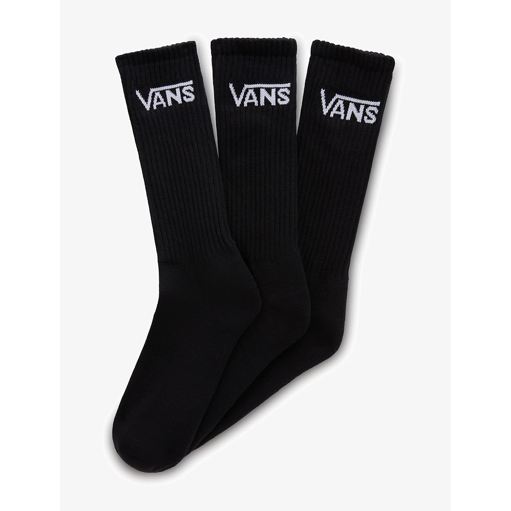 Calcetines Vans Classic Crew - Black (3 pares)