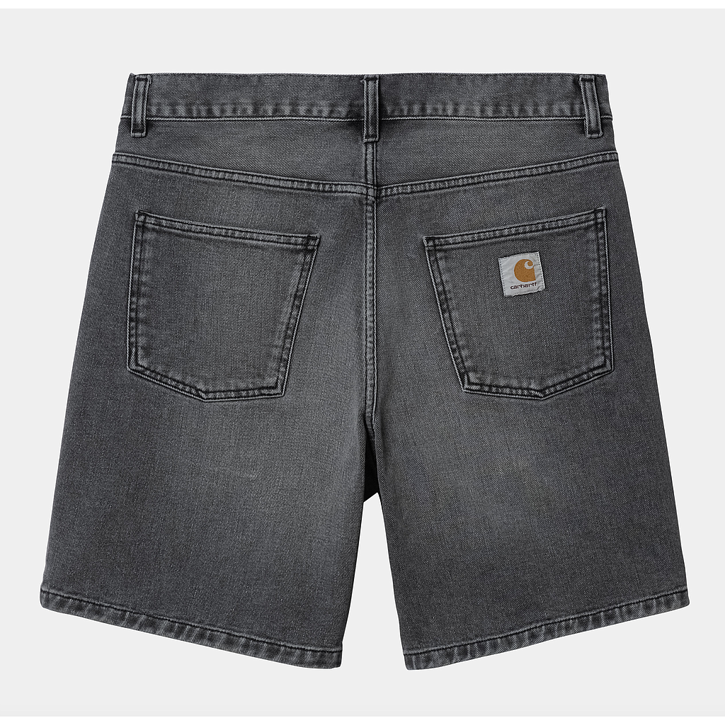 Pantalón Corto Carhartt WIP Newel - Black (Light Used Wash)