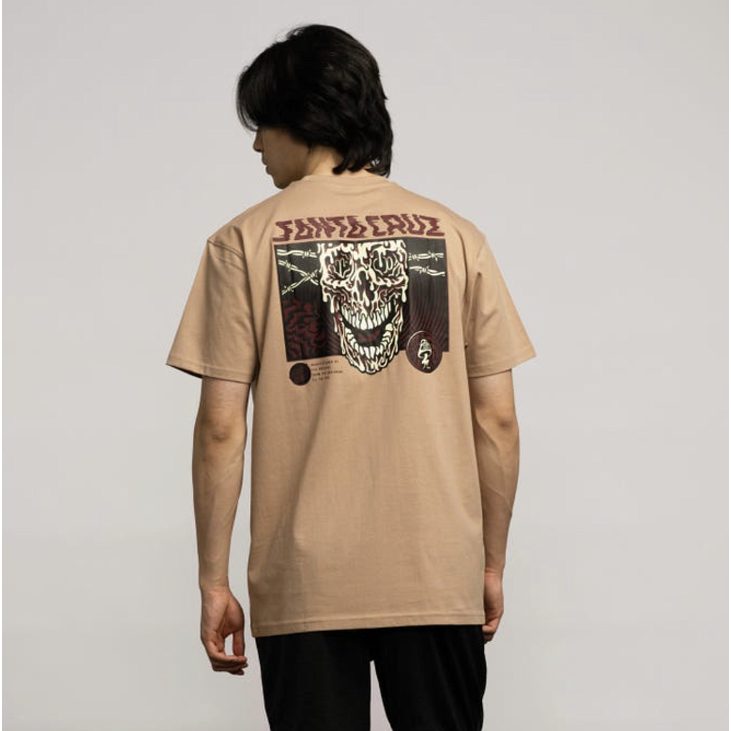 Camiseta Santa Cruz Toxic Skull - (Taupe)
