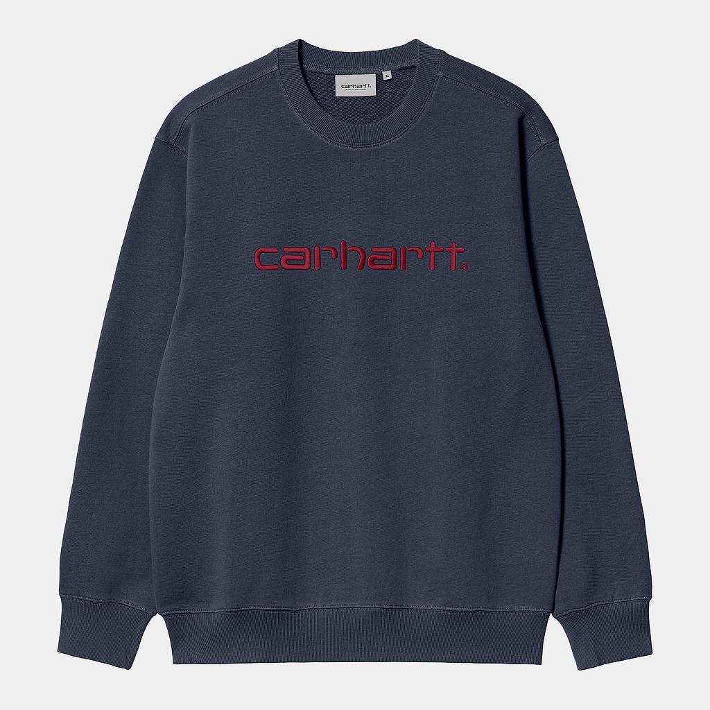 Sudadera Carhartt WIP Sweat - Air Force Blue/Malbec