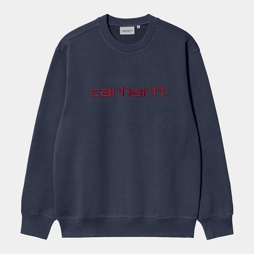 [I030546_Air_Force_Blue_/_Malbec] Sudadera Carhartt WIP Sweat - Air Force Blue/Malbec