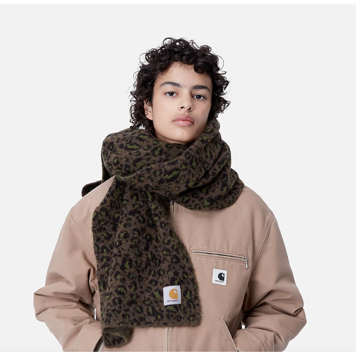 [I033872_Camo_Leo_Jacquard,_Tamarind] Bufanda Carhartt WIP Palmer - Camo Leo Jacquard/Tamarind