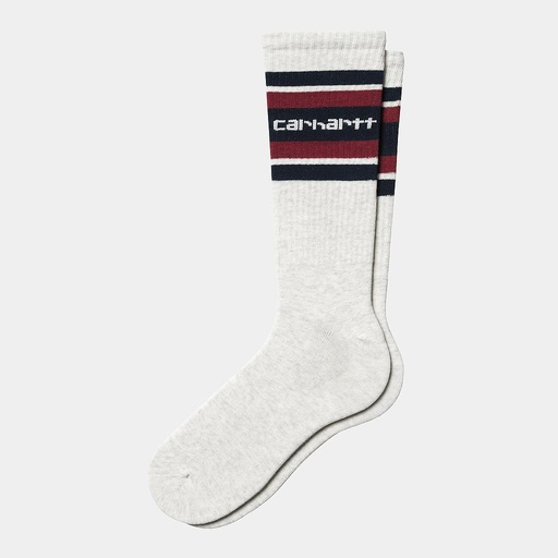 [I033877_Ash_Heather_/_Air_Force_Blue_/_Scarlet] Calcetines Carhartt WIP Connors - Ash Heather/Air Force Blue/Scarlet