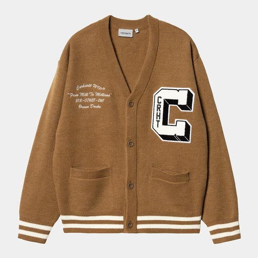 Cárdigan Carhartt WIP Brown Ducks - Hamilton Brown/Wax