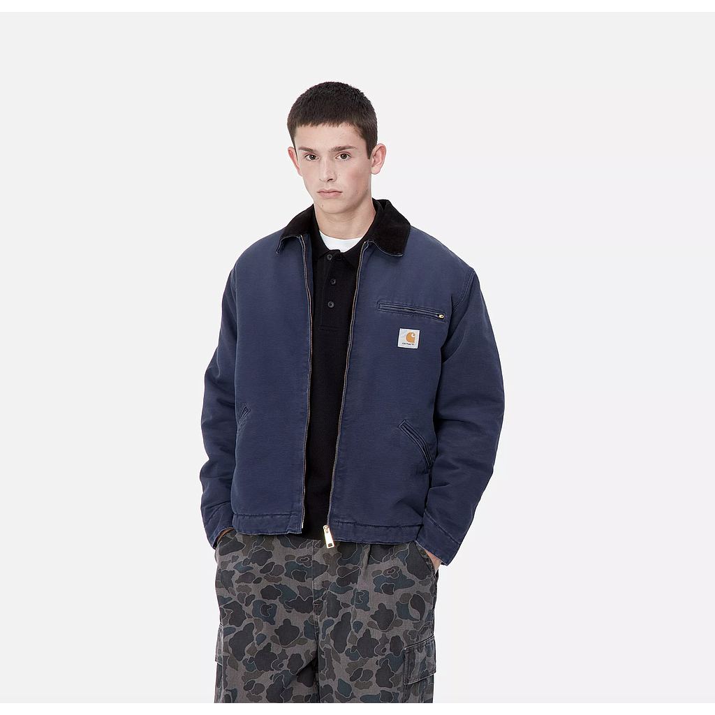 Chaqueta Carhartt WIP OG Detroit - Air Force Blue/Black (Aged Canvas)