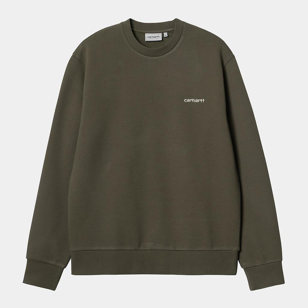 Sudadera Carhartt WIP Script Embroidery - Cypress/White
