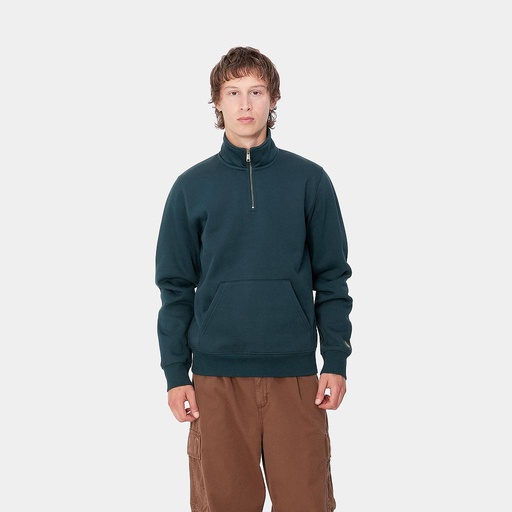 [I033665_Duck_Blue_/_Gold] Sudadera con Media Cremallera Chase Neck Zip - Duck Blue/Gold