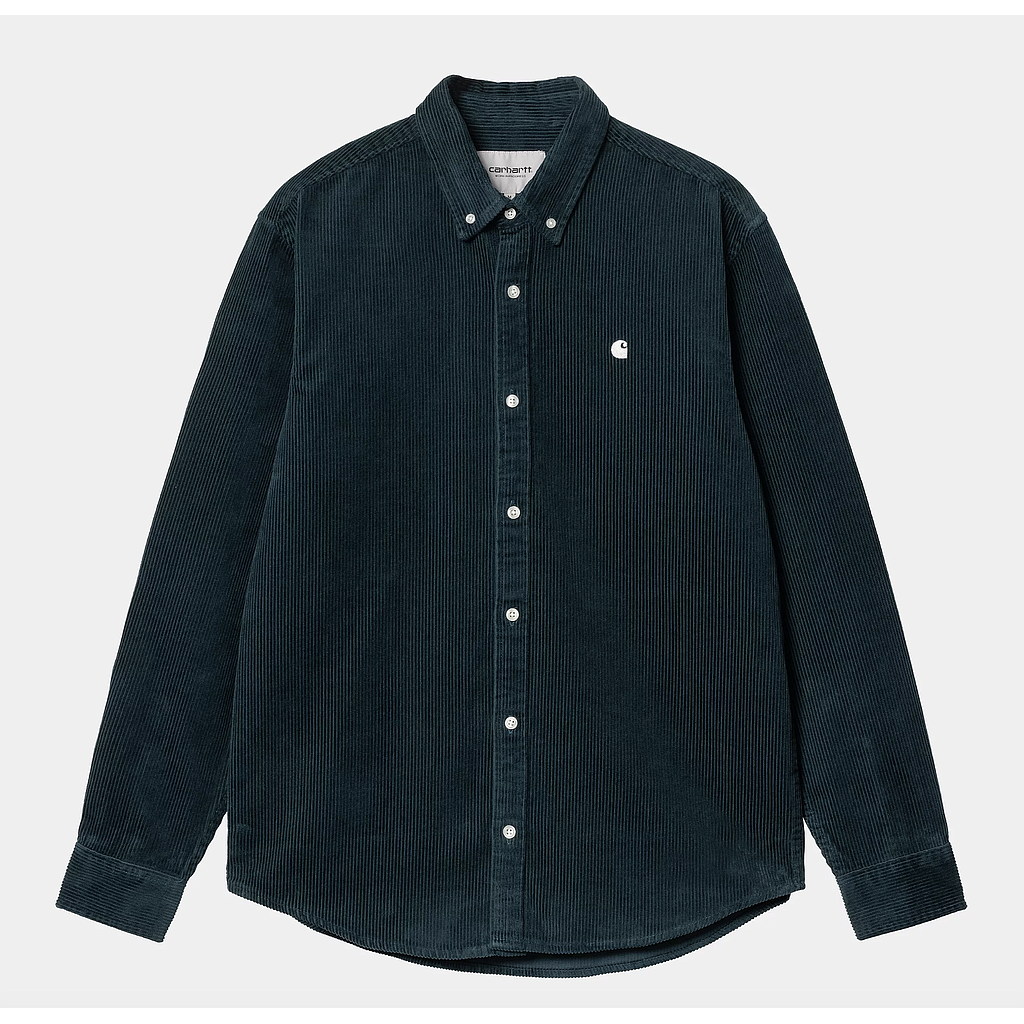 Camisa De Pana Carhartt WIP L/S Madison Cord - Duck Blue/Wax