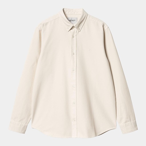 [I030238_Moonbeam_/garment_dyed] Camisa Carhartt WIP L/S Bolton - Moonbeam (Garment Dyed)