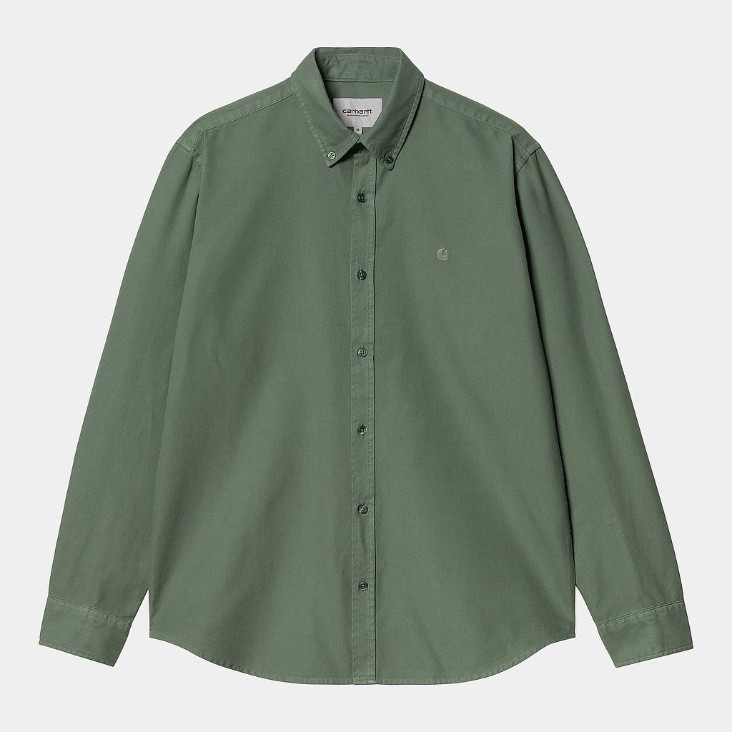 Camisa Carhartt WIP L/S Bolton - Duck Green (Garment Dyed)