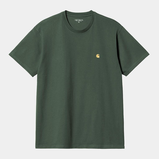 [I026391_Sycamore_Tree_/_Gold] Camiseta Carhartt WIP Chase - Sycamore Tree/Gold