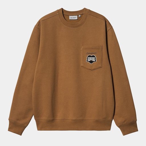 [I033932_Hamilton_Brown] Sudadera Carhartt WIP Heart Train Pocket - Hamilton Brown
