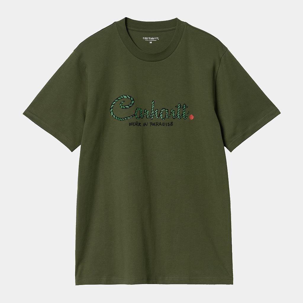 Camiseta Carhartt WIP Paradise Script - Tarragon