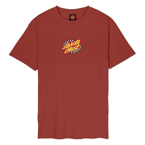 Camiseta Santa Cruz Oval Check Flame Front - Dark Rust
