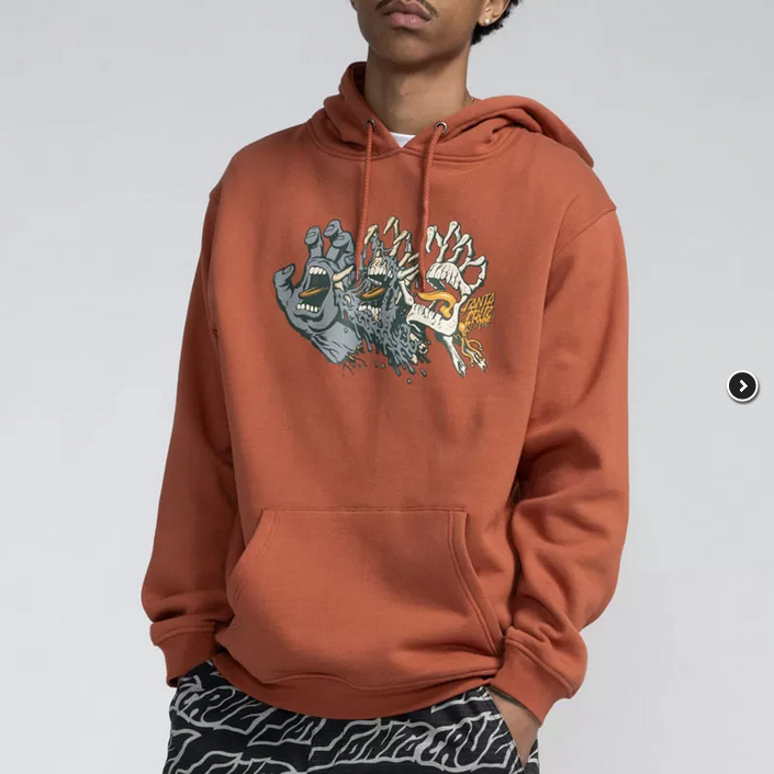 Sudadera Santa Cruz Evolved Hand Front Hood - Baked Clay