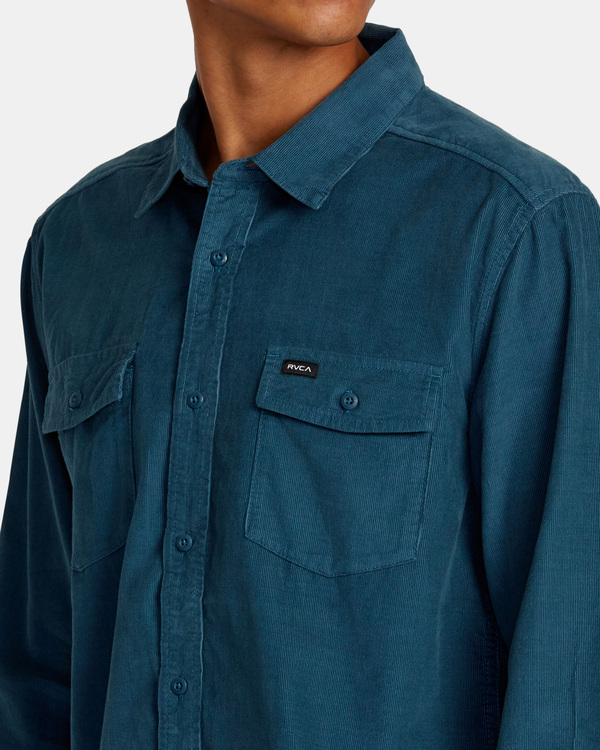 Camisa RVCA Freeman Cord - Duck Blue