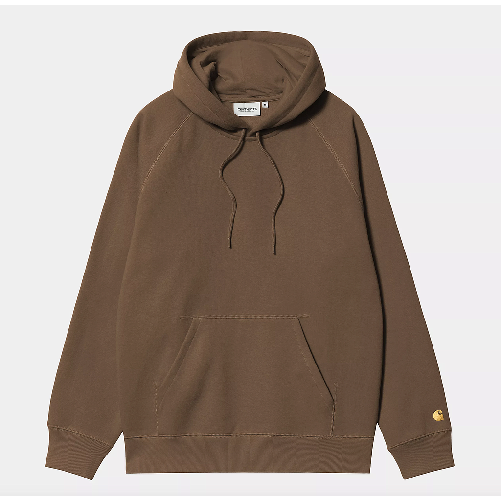 Sudadera con Capucha Carhartt Wip Chase - Chocolate/Gold