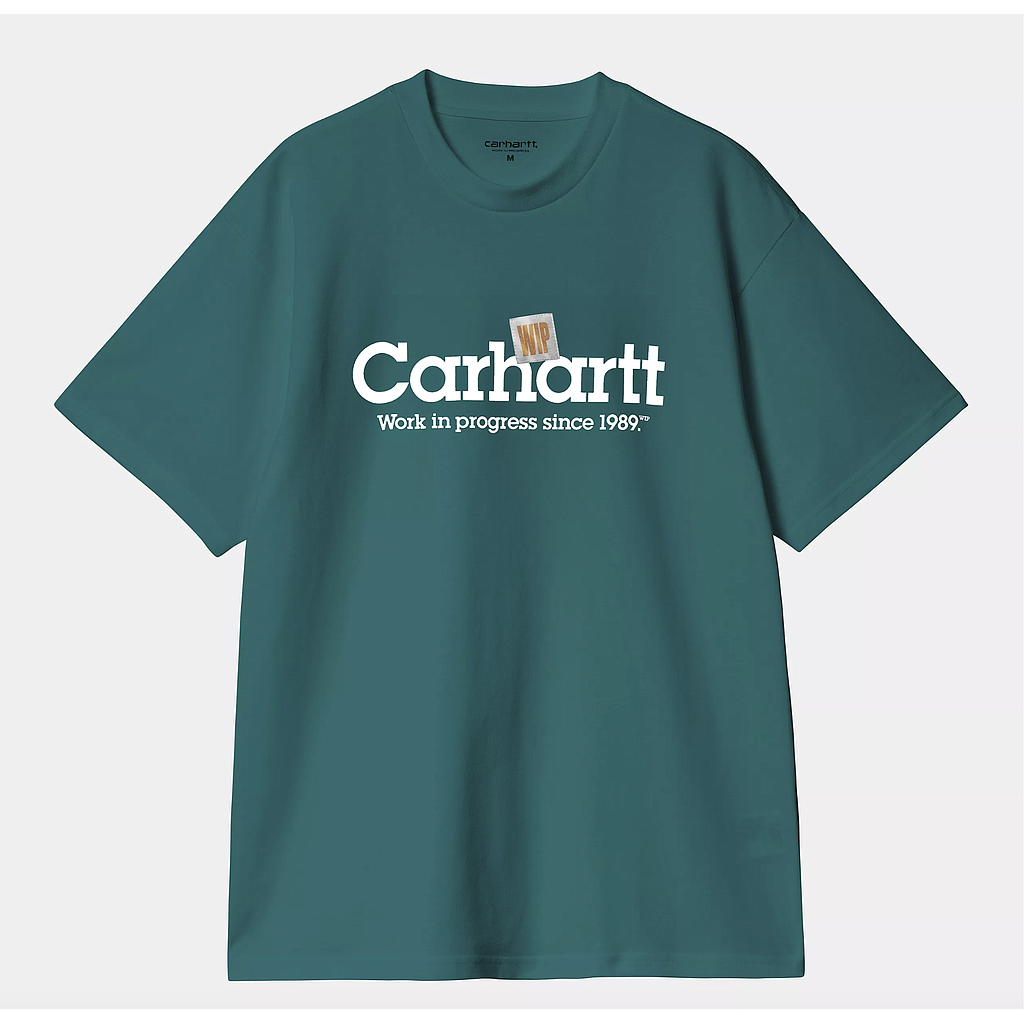 Camiseta Carhartt WIP Label Script - Malachite