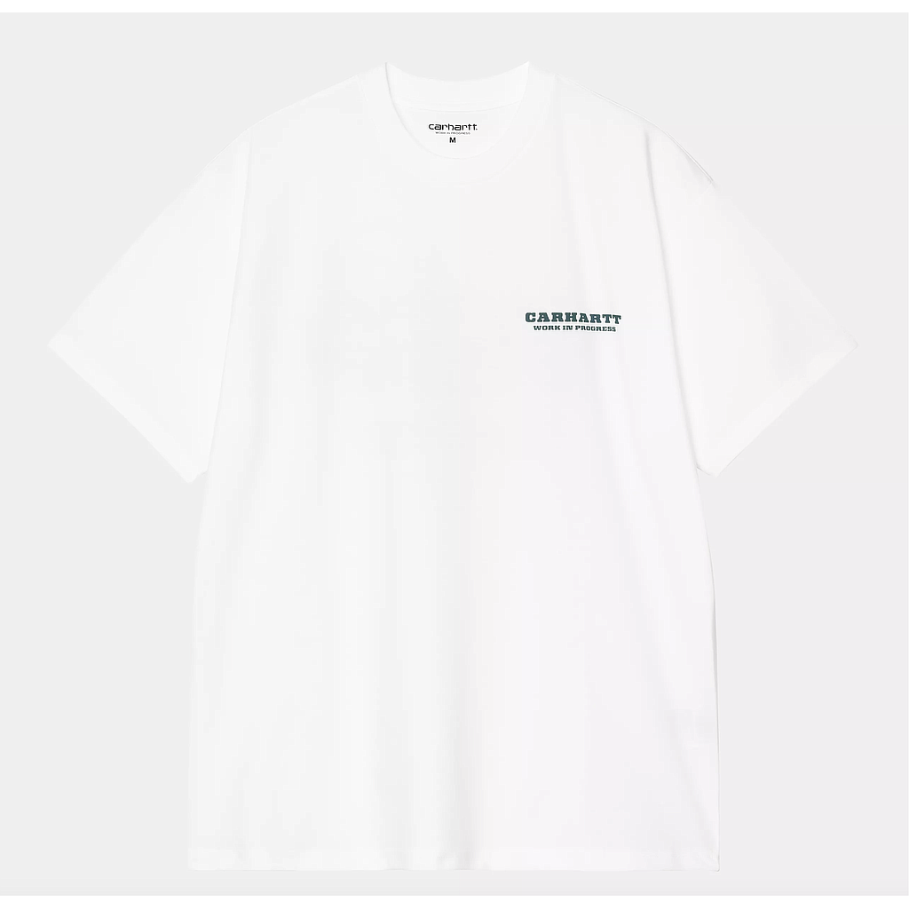 Camiseta Carhartt WIP Runaway - White/Malachite