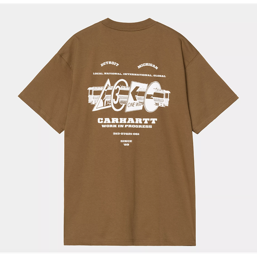 Camiseta Carhartt WIP Runaway - Hamilton Brown/White