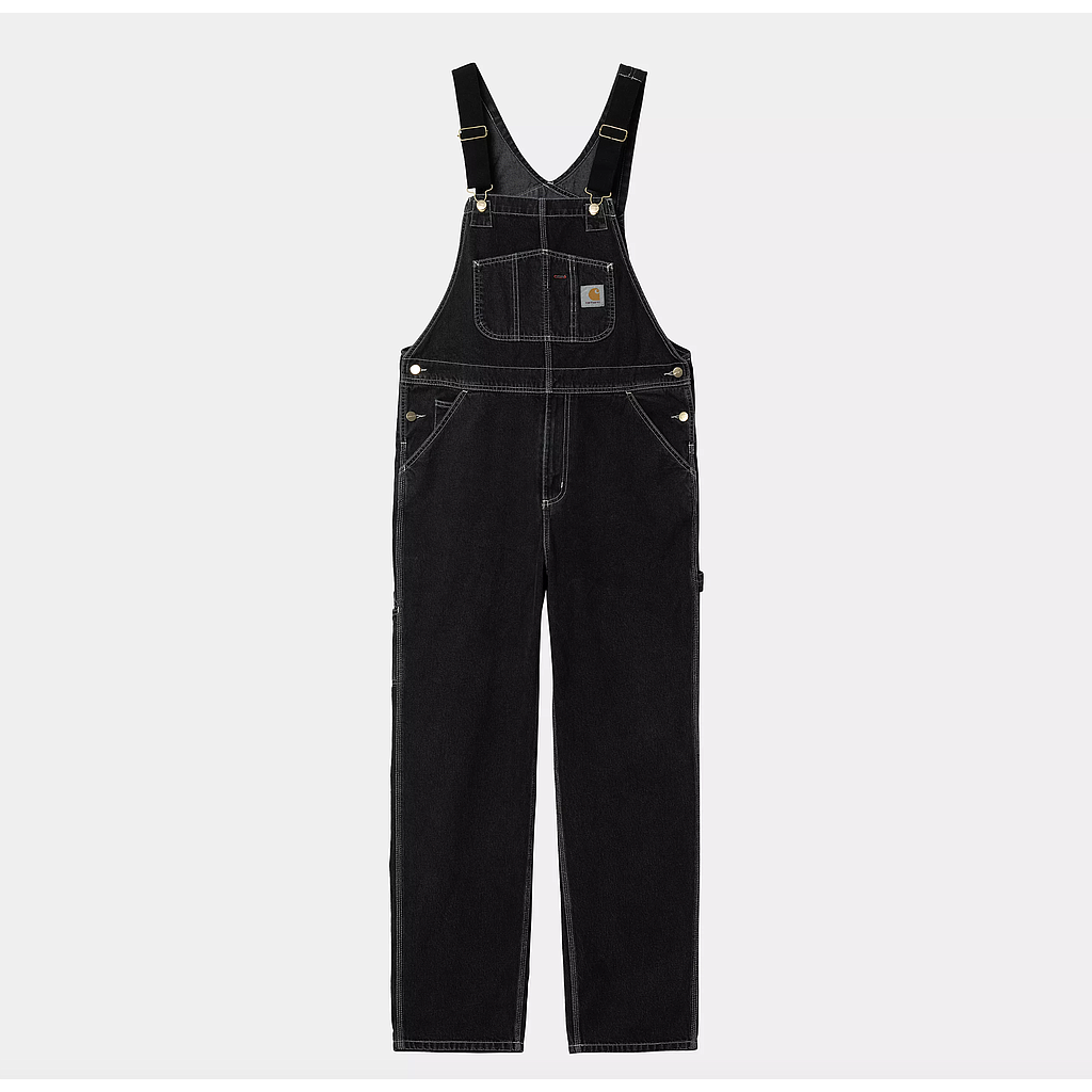 Peto Carhartt WIP Bib Overall - Black (Stone Washed)