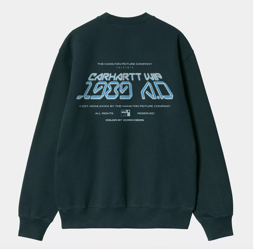 Sudadera Carhartt WIP Greatest Flicks - Deep Lagoon