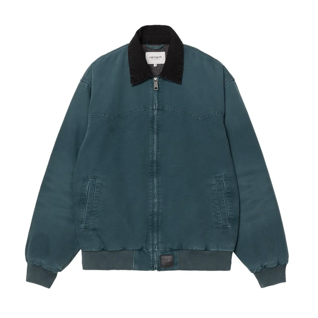 Chaqueta Carhartt WIP OG Santa Fe - Deep Lagoon/Black (Stone Canvas)