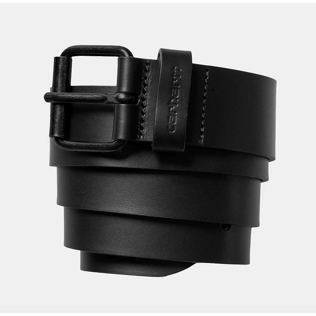 Cinturón Carhartt WIP Script Belt Leather - Black/Black