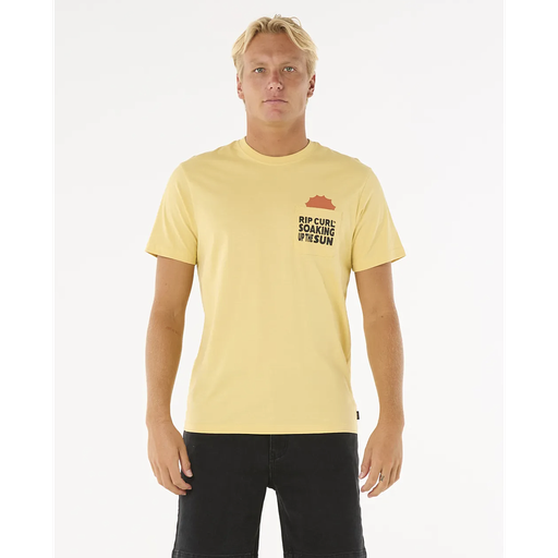 Camiseta Rip Curl Sun Soaker Pocket - Straw