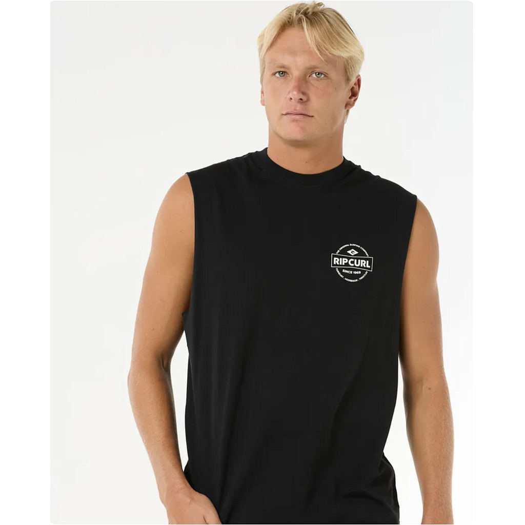 Camiseta Sin Mangas Rip Curl Stapler - Black