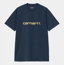 Camiseta Carhartt WIP Script - Ink/Air Yellow