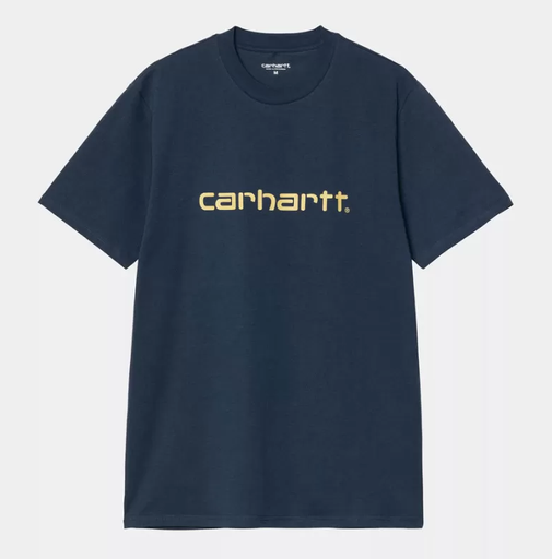Camiseta Carhartt WIP Script - Ink/Air Yellow