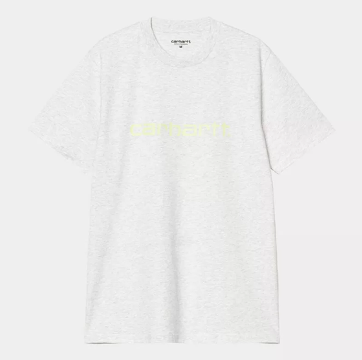 Camiseta Carhartt WIP Script - Ash Heather/Air Green