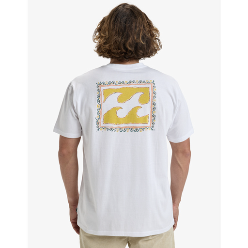 Camiseta Billabong Crayon Wave - White