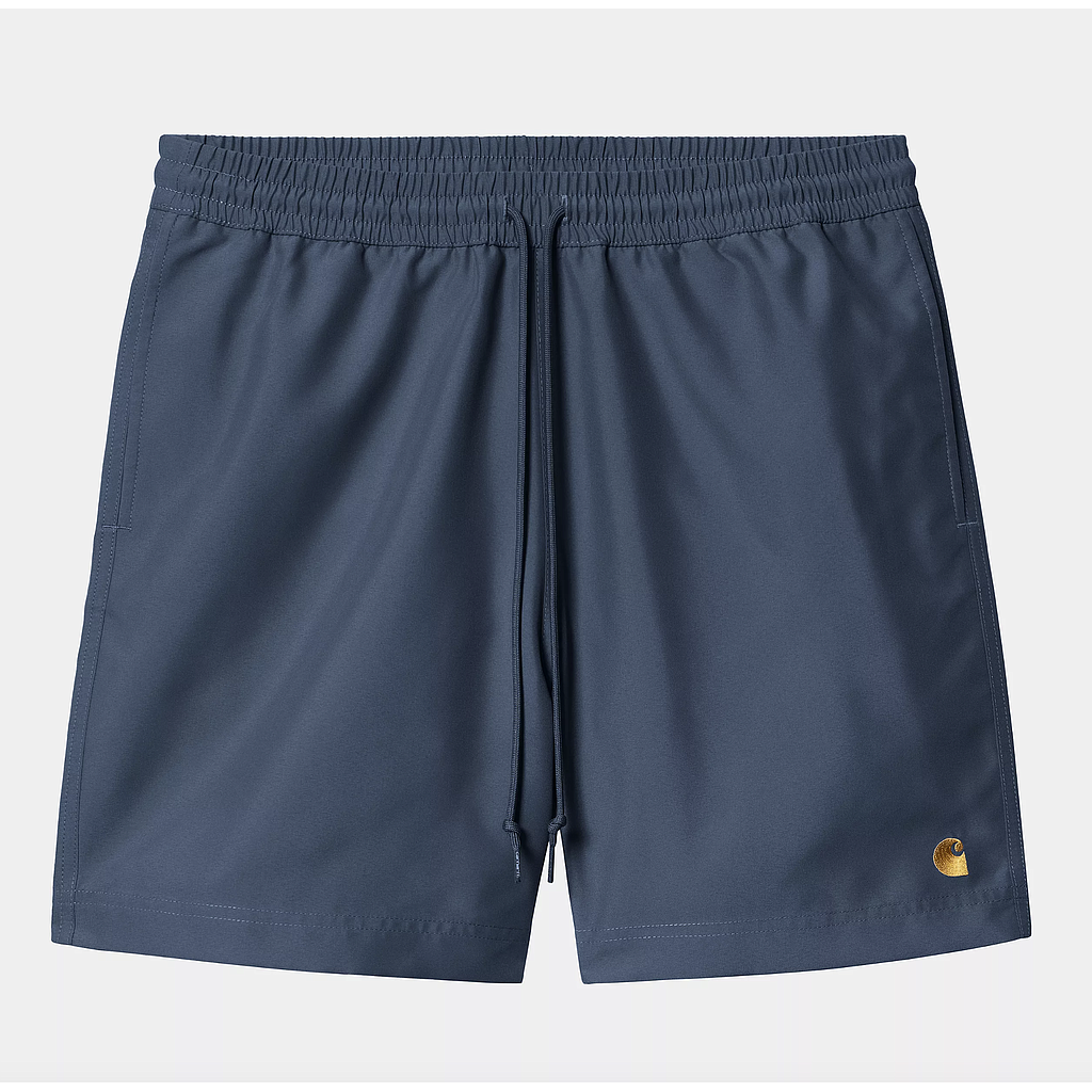Bañador Carhartt WIP Chase Swim - Dusky Blue/Gold