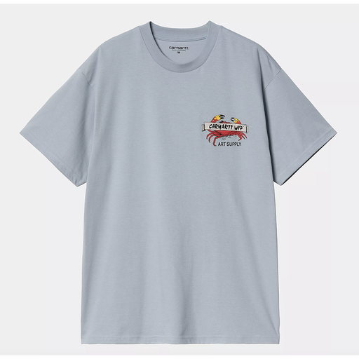 Camiseta Carhartt WIP Crab Paint - Frosted Blue