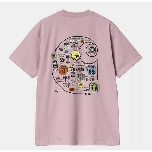 Camiseta Carhartt WIP Catalogue C Logo - Hortensia
