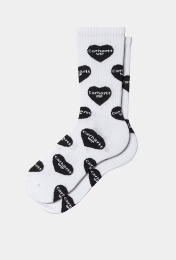 Calcetines Carhartt WIP Heart Logo Jacquard - White