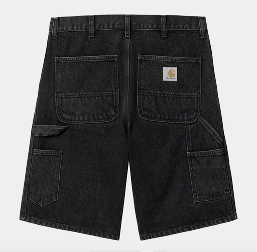 Pantalón Corto Carhartt WIP Single Knee  -Black (stone washed)
