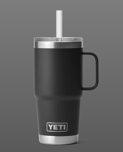 Taza con Pajita Yeti Rambler 25 oz (739 ml) - Black
