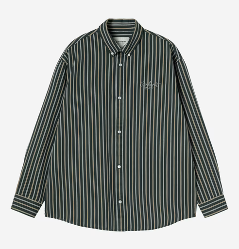 Camisa Carhartt WIP Palance - Palance Stripe/Deep Lagoon