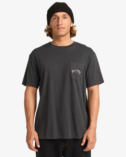 Camiseta Billabong Stacked Arch - Washed Black