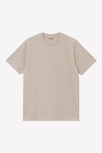 Camiseta Carhartt WIP Chase - Fleur de Sel/Gold